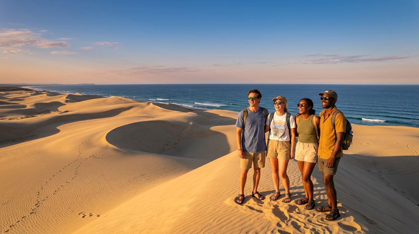 AI-generated adventure tourism hero image