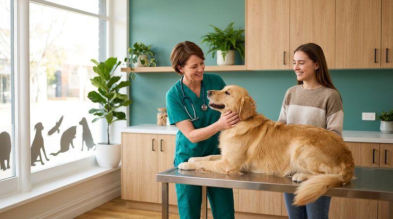 AI-generated veterinary clinic hero image