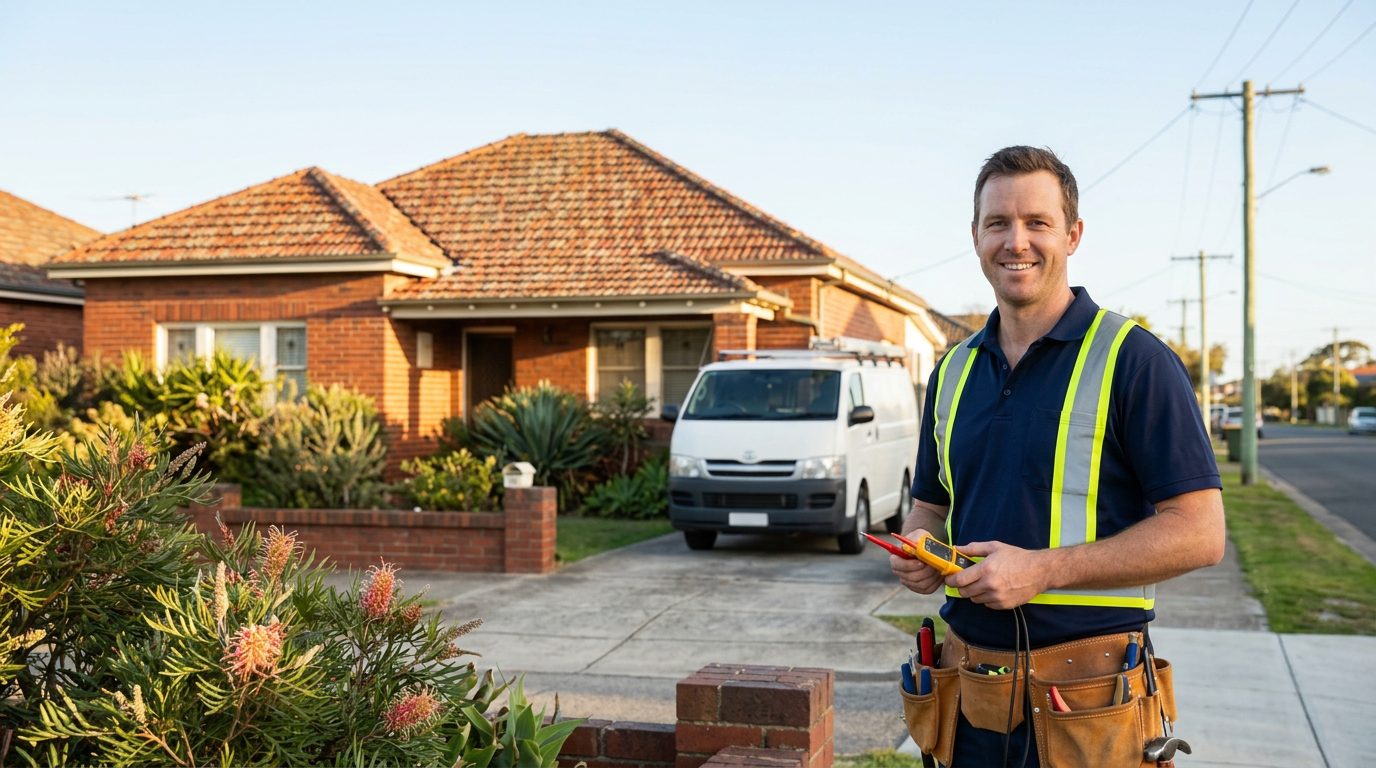 AI-generated electrician hero image