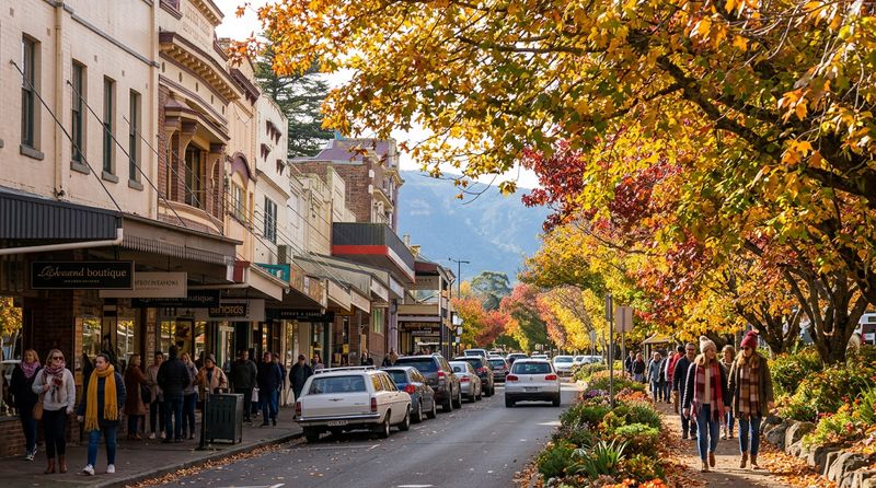 Leura village in autumn