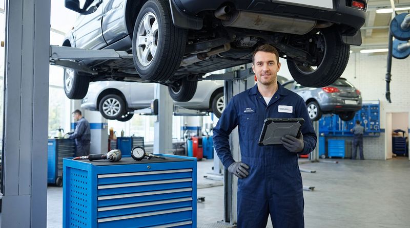 AI-generated mechanic hero image