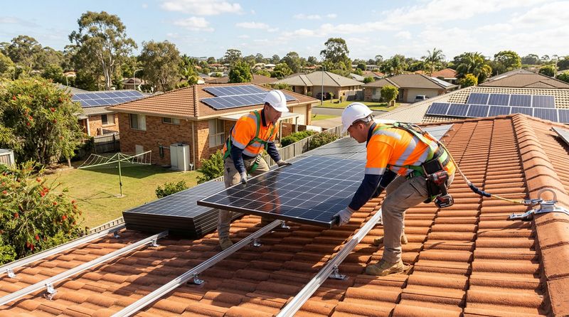 AI-generated solar installer hero image