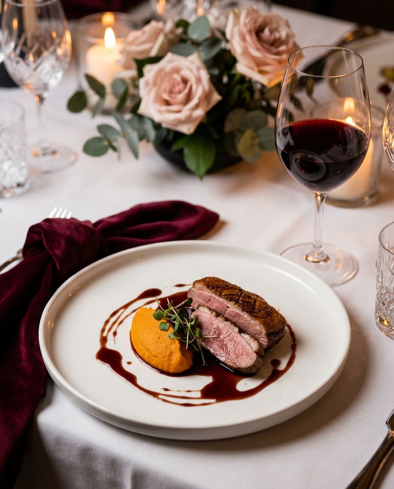 Wedding food and wine